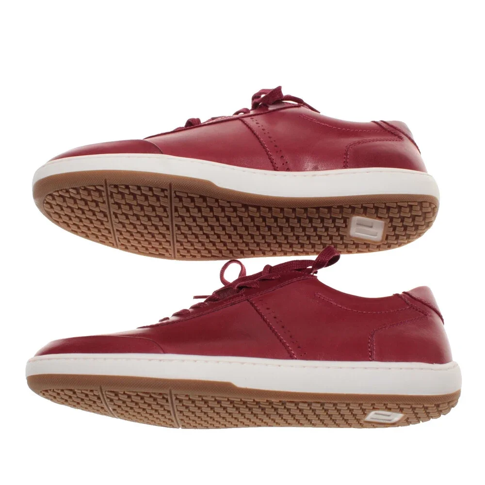 Piloti NWB Avenue Lace Up Driving Sneakers Size 9 US in Red Leather